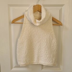 By Together S Sleeveless Turtle Neck 100% Cotton Sweateer
